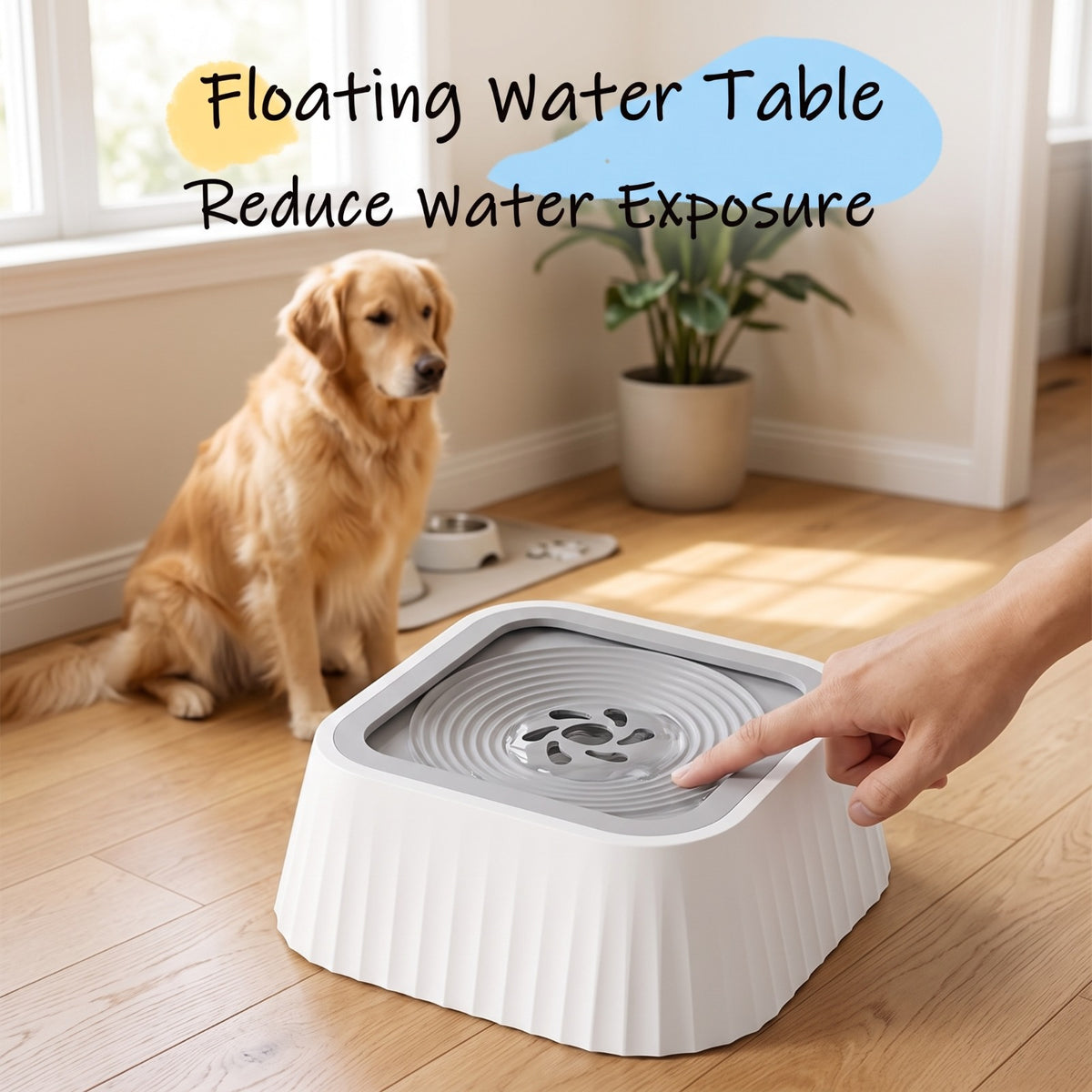Anti-Spill Floating Water Bowl for Dogs & Cats