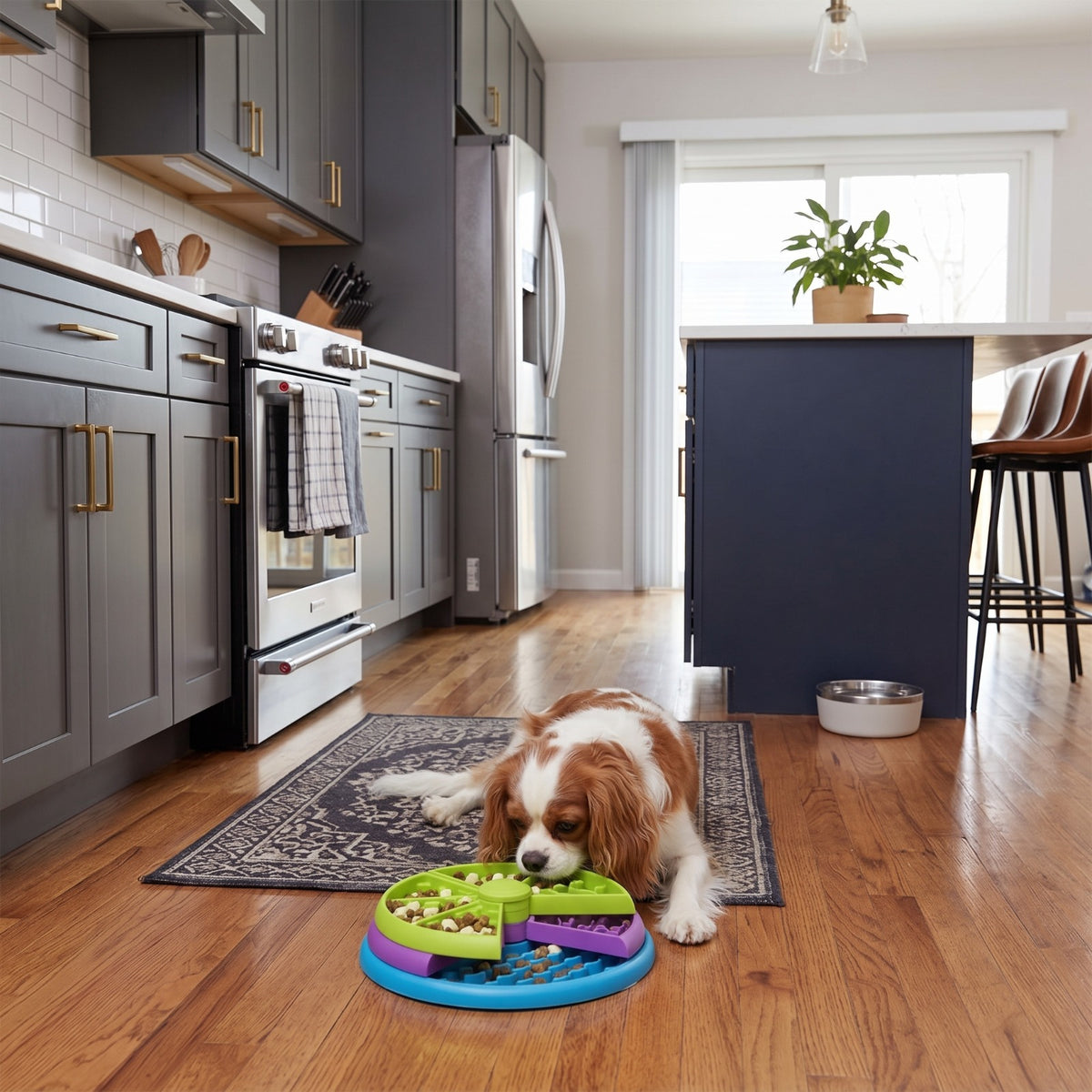 3-Layer Interactive Dog Puzzle Feeder & Slow-Feed Bowl