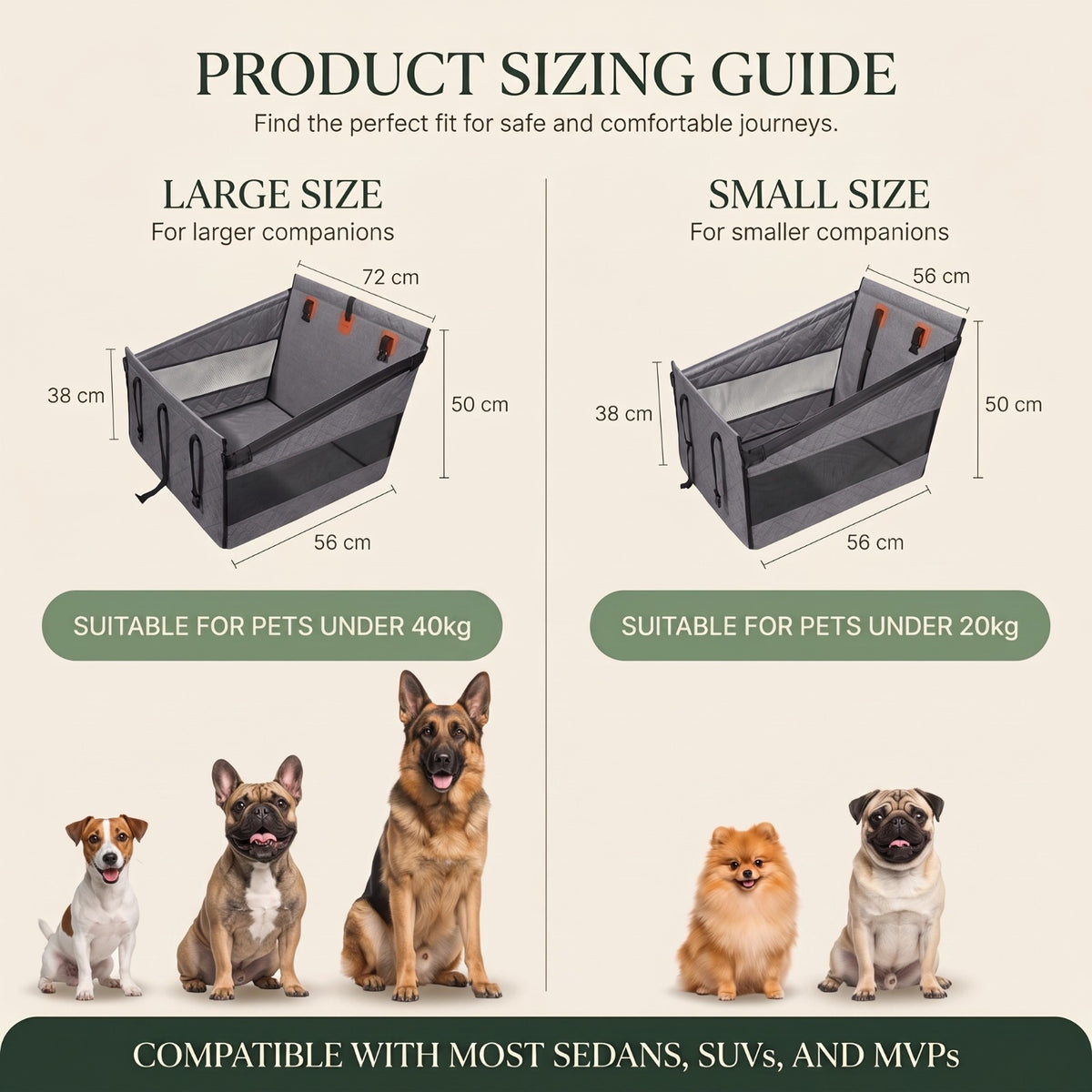 Premium Pet Backseat Travel Hammock & Seat Protector