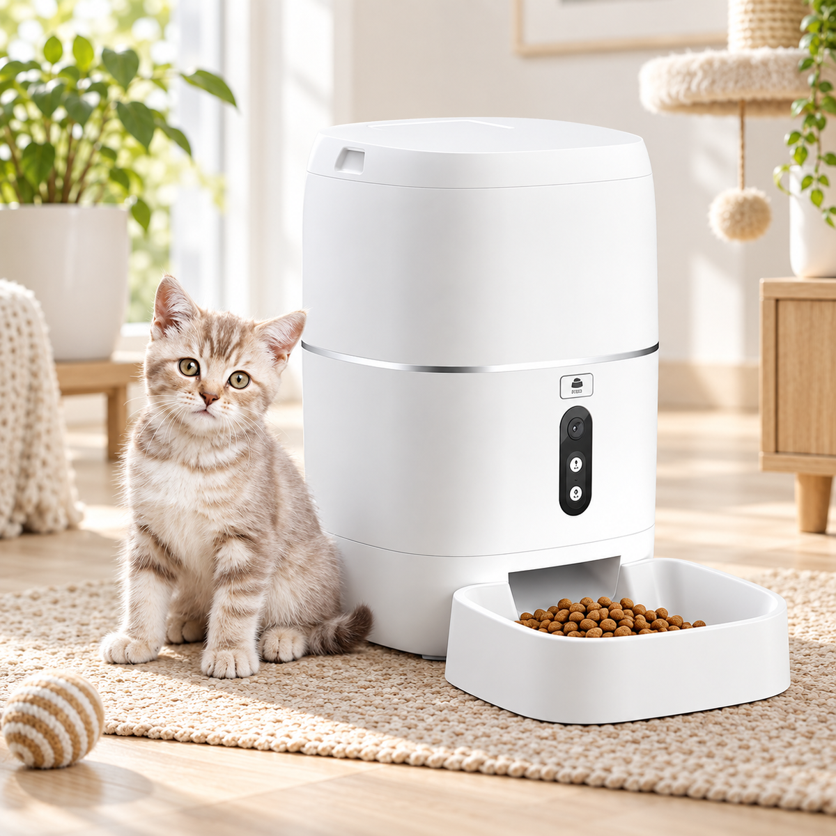 Smart Wi-Fi Automatic Pet Feeder with 1080p Camera