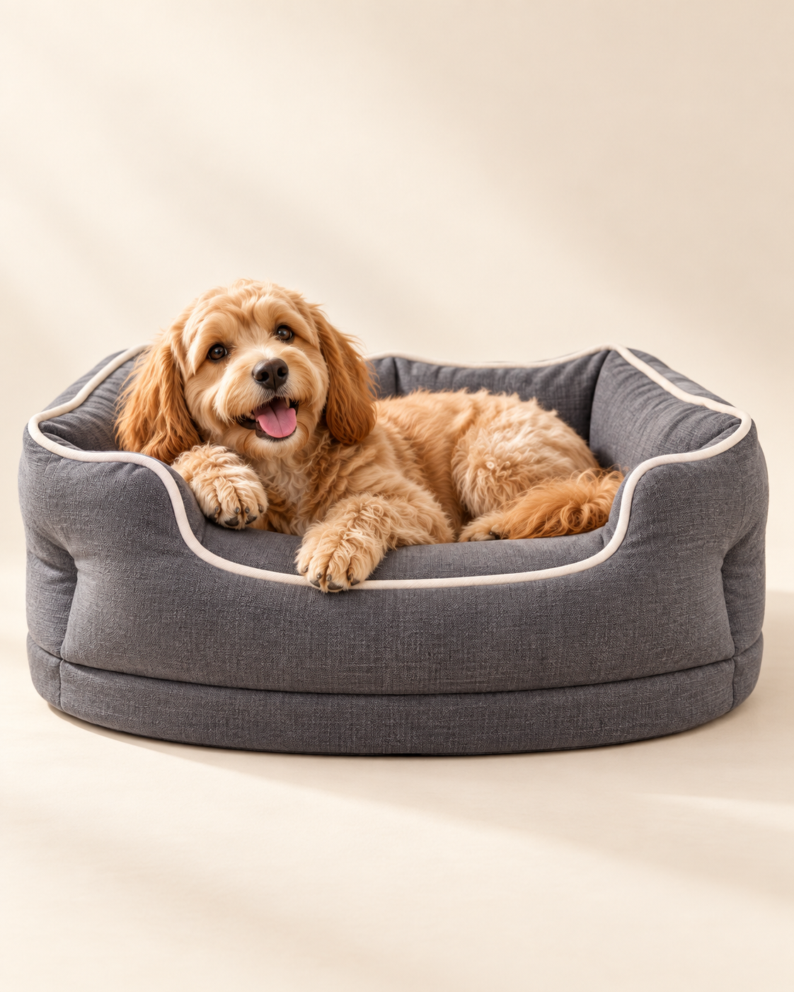 Bolstered Memory-Foam Pet Sofa Bed for Dogs &amp; Cats