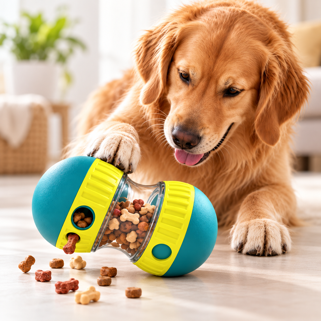 Adjustable Treat-Dispensing Puzzle Toy for Dogs