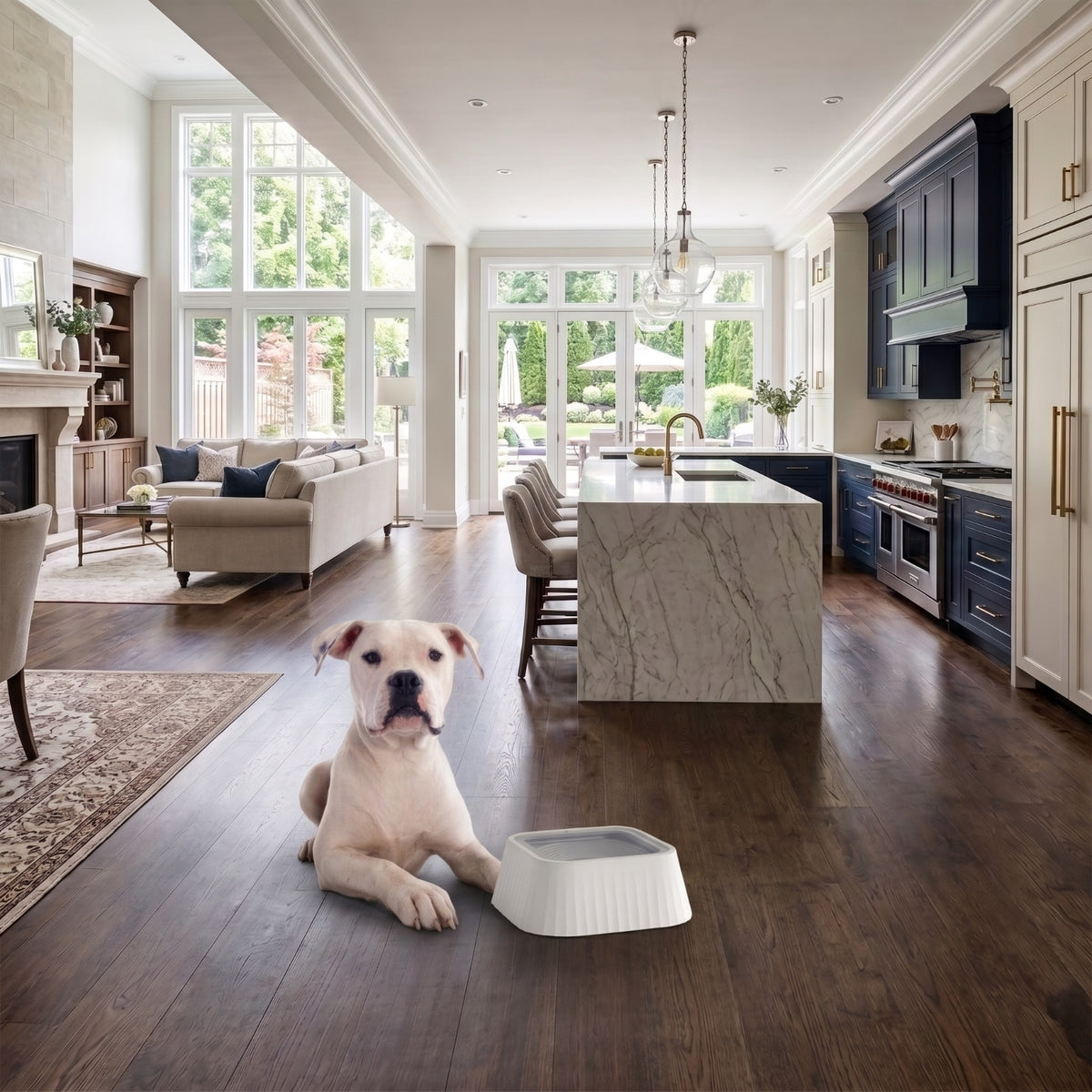 Anti-Spill Floating Water Bowl for Dogs &amp; Cats