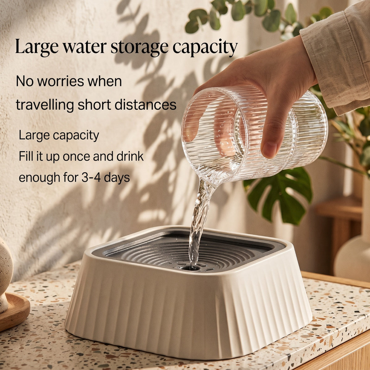 Anti-Spill Floating Water Bowl for Dogs &amp; Cats
