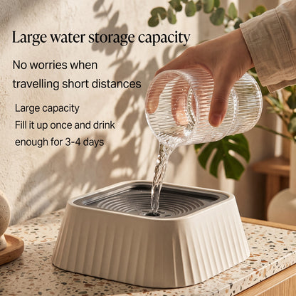 Anti-Spill Floating Water Bowl for Dogs &amp; Cats