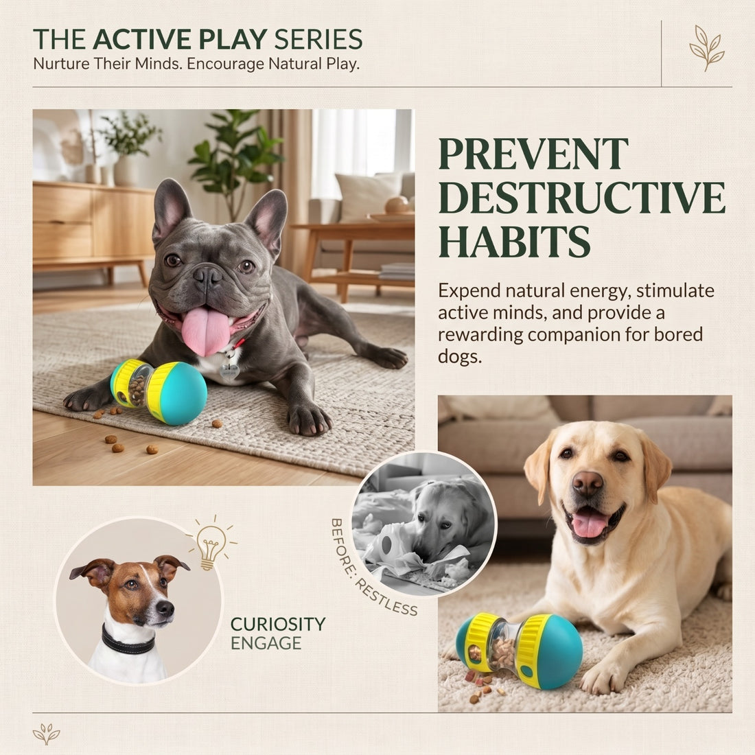 Adjustable Treat-Dispensing Puzzle Toy for Dogs