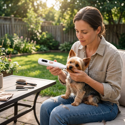 Rechargeable Pet Paw &amp; Face Hair Trimmer with LED Light
