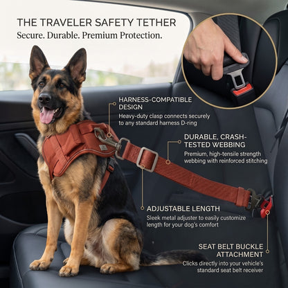 Adjustable Dog Car Seat Belt Tether for Travel