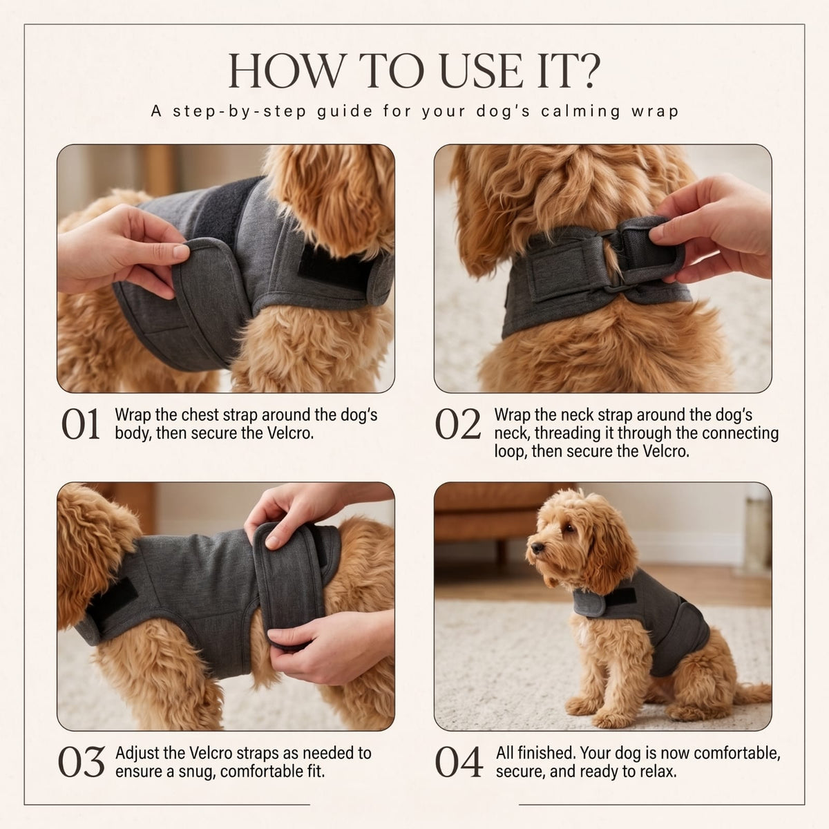 Adjustable Anxiety Pressure Vest for Dogs